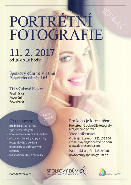 Seminář portrétní fotografie Vlašim